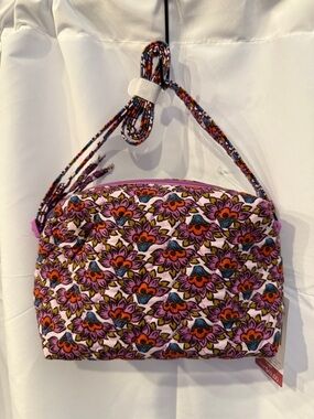 Vera Bradley Bag Cross Body Small Scaevola Fan Flower Patterned